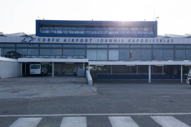 Uluslararası Korfu havalimanı Ioannis KapoDistrias, 1 Eylül 2023 'te Yunanistan' da.