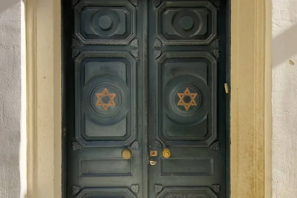 Außenansicht Der Synagoge Der Jüdischen Gemeinde Korfu Griechenland September 2023 — Stockfoto