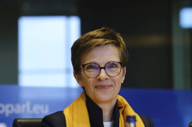 ECB Denetim Kurulu Başkanlığına aday gösterilen Claudia Buch, 20 Eylül 2023 'te Brüksel, Belçika' daki Avrupa Parlamentosu 'nda görülen duruşmasında.