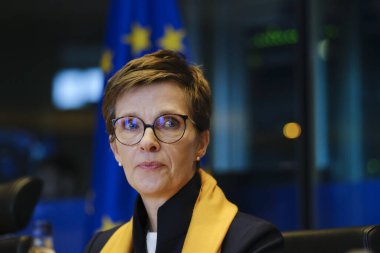 ECB Denetim Kurulu Başkanlığına aday gösterilen Claudia Buch, 20 Eylül 2023 'te Brüksel, Belçika' daki Avrupa Parlamentosu 'nda görülen duruşmasında.