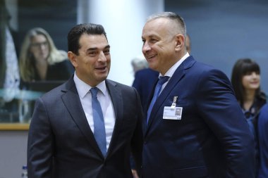Bakan Konstantinos Skrekas, 25 Eylül 2023 'te Belçika' nın Brüksel kentindeki AB İç Pazar ve Sanayi Konseyi 'ne katılmak üzere geldi.