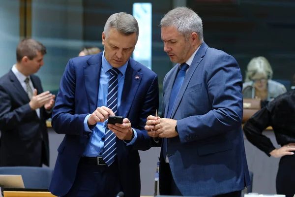 Dejan Zidan Ministr Přijíždí Září 2023 Zasedání Rady Pro Vnitřní — Stock fotografie