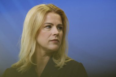 Avrupa Komisyonu Başkanı Ursula von der LEYEN ve Letonya Başbakanı Evika SILINA tarafından 27 Eylül 2023 'te Brüksel, Belçika' da yapılan basın açıklaması.