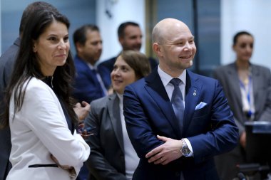 Petri Salminen, 25 Ekim 2023 'te Brüksel, Belçika' daki Üçlü Sosyal Zirvesi 'ne katılmak üzere geliyor..