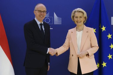 Europen Komisyonu Başkanı Ursula Von der Leyen, Lüksemburg Başbakanı Luc Frieden 'ı 29 Kasım 2023' te Brüksel 'de kabul etti..