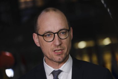 Vincent VAN PETEGHEM, Maliye Bakanı Ekonomi ve Mali İşler Konseyi 'ne katılmak üzere Brüksel' deki Avrupa Konseyi, Belçika 'ya 16 Ocak 2024' te geldi..
