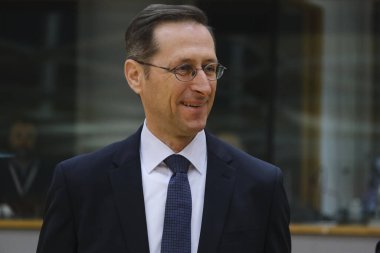 Maliye Bakanı Mihaly VARGA, Ekonomi ve Mali İşler Konseyi 'ne katılmak üzere Brüksel' deki Avrupa Konseyi 'ne, Belçika' ya 16 Ocak 2024 'te geldi..