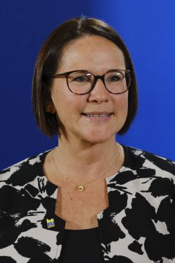 HRVP Başkanı Josep Borrell ve Savunma Bakanı Ludivine Dedonder, 31 Ocak 2024 'te Brüksel, Belçika' da düzenlenen AB Savunma Bakanları Gayri resmi Toplantısı öncesinde Yuriko Backes 'i karşıladı..