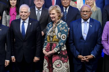 Dışişleri Bakanı ve yetkililer, 2 Şubat 2024 'te Belçika' nın Brüksel kentinde düzenlenen INDO PACIFIC Bakanlar Forumu sırasında aile fotoğrafı için poz verdiler.