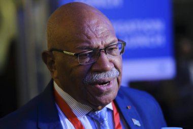 Sitiveni Rabuka, AB Başbakanı - INDO PACIFIC Bakanlar Forumu 2 Şubat 2024 'te Brüksel, Belçika' da