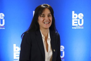 Dışişleri Bakanı Hadja LAHBIB, AB Dışişleri Bakanlarının 3 Şubat 2024 'te Brüksel, Belçika' da gerçekleşen gayri resmi toplantısı öncesinde Marlene BONNICI 'yi karşıladı.