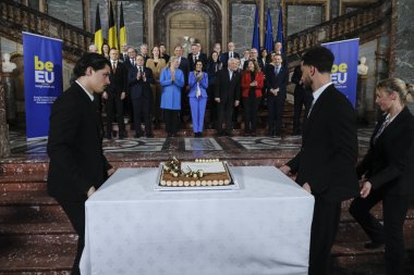 Dışişleri bakanları 3 Şubat 2024 'te Belçika' nın Brüksel kentinde düzenlenen gayri resmi AB Dışişleri Bakanları toplantısında Gymnich Konseyi 'nin 50. kuruluş yıldönümünü kutladılar.