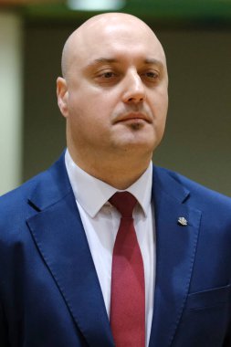 Atanas SLAVOV ve Adalet Bakanı 5 Mart 2023 'te Brüksel, Belçika' daki AB Adalet Konseyi 'ne katılmak üzere geldi.