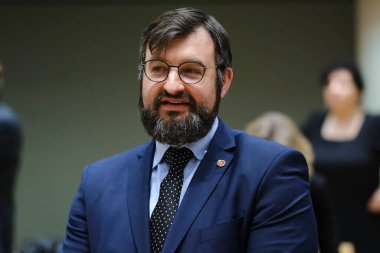 Milan HODAS, Adalet Bakanı 5 Mart 2023 'te Brüksel, Belçika' daki AB Adalet Konseyi 'ne katılmak üzere geldi.