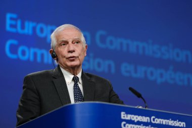 Press conference by Josep BORRELL  ,EU Commissioner on the European Defence Industrial Strategy and Investment Programme in Brussels, Belgium on March 5, 2023. clipart