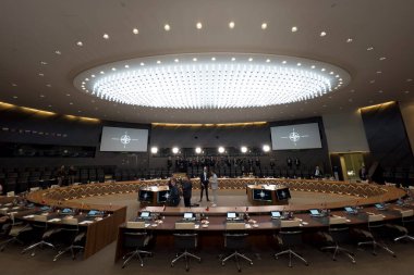 NATO dışişleri bakanlarının 3 Nisan 2024 'te Brüksel, Belçika' daki NATO genel merkezinde bir araya gelmelerine ilişkin genel görüş.