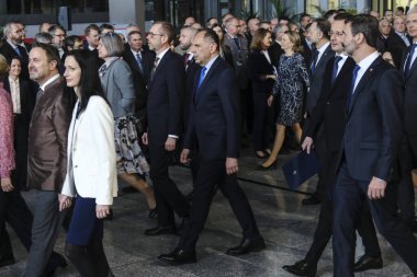  Dışişleri Bakanı Yorgos Gerapetritis, NATO 'nun 4 Nisan 2024' te Brüksel, Belçika 'daki NATO genel merkezinde 75. yıldönümü münasebetiyle düzenlenen törene katıldı.. 