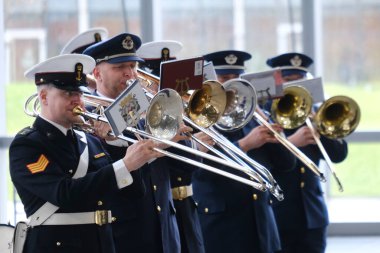 Ordu bandosu, NATO 'nun 4 Nisan 2024' te Brüksel, Belçika 'daki NATO genel merkezinde 75. kuruluş yıldönümü münasebetiyle düzenlenen törende bir konser verdi..