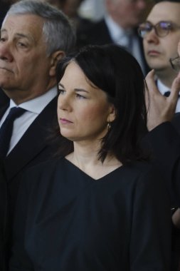 Dışişleri Bakanı Annalena BAERBOCK, NATO 'nun 4 Nisan 2024' te Brüksel, Belçika 'daki NATO genel merkezinde 75. kuruluş yıldönümü kutlamaları sırasında düzenlenen törende. 