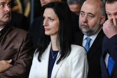 Dışişleri Bakanı Mariya Gabriel, NATO 'nun 4 Nisan 2024' te Brüksel, Belçika 'daki NATO genel merkezinde 75. kuruluş yıldönümü münasebetiyle düzenlenen törende