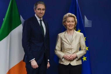 Avrupa Komisyonu Başkanı Ursula von der LeYEN, İrlanda Başbakanı Simon HARRIS 'i 11 Nisan 2024' te Brüksel, Belçika 'da kabul etti..