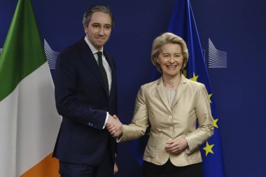 Avrupa Komisyonu Başkanı Ursula von der LeYEN, İrlanda Başbakanı Simon HARRIS 'i 11 Nisan 2024' te Brüksel, Belçika 'da kabul etti..