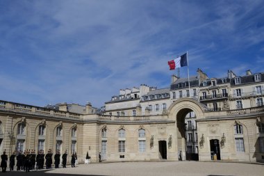 Exterior view of Elysee Palace in Paris, France on March 14 2024. clipart