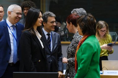 Maria PANAYIOTOU, Minister of Agriculture arrives to attend in an European Council of Agriculture and Fisheries Council in Brussels, Belgium on March 26, 2024.  clipart