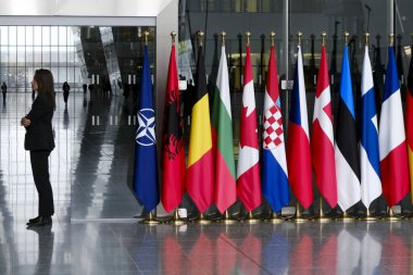 3 Nisan 2024 'te Brüksel, Belçika' daki NATO karargahı.