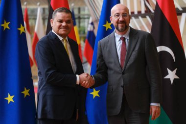 Avrupa Konseyi Başkanı Charles MICHEL, Libya Ulusal Birliği Hükümeti Başbakanı Abdul Hamid DBEIBAH 'ı 15 Mayıs 2024' te Brüksel 'de kabul etti..