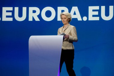 Avrupa Komisyonu Başkanı ve EPP başkanı Ursula von der Leyen 'in 9 Haziran 2024' te Brüksel 'deki Avrupa Seçim Gecesi' nde yaptığı açıklama.