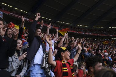 8 Haziran 2024 'te Brüksel' in kuzeybatısında yer alan King Baudouin Stadyumu 'nun genel manzarası.