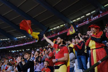 8 Haziran 2024 'te Brüksel' in kuzeybatısında yer alan King Baudouin Stadyumu 'nun genel manzarası.