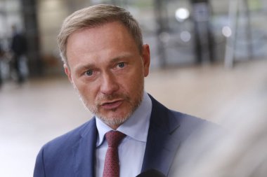 Almanya Maliye Bakanı Christian Lindner, Eurogroup Maliye Bakanlarının 13 Mayıs 2024 'te Brüksel, Belçika' daki Avrupa Konseyi 'nde yapacağı toplantıya katılmak üzere ülkeye geldi..