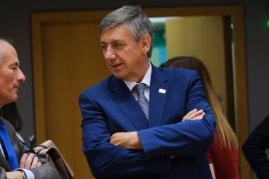 Jan JAMBON, 14 Mayıs 2024 'te Brüksel, Belçika' da düzenlenen basın toplantısında bakan.