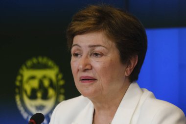 Uluslararası Para Fonu (IMF) genel müdürü Kristalina Georgieva, 20 Haziran 2024 Perşembe günü Lüksemburg 'da gerçekleştirilen Eurogroup toplantısı sonrasında basın toplantısında konuştu.. 