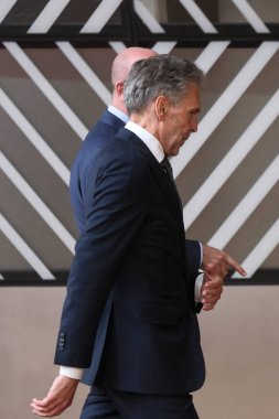 European Council President Charles Michel welcomes The Netherlands Prime Minister Dick Schoof prior to a meeting at the EU Council building in Brussels, Belgium on July 8, 2024.