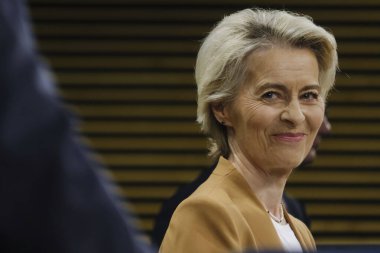 Avrupa Komisyonu Başkanı Ursula von der LEYEN 4 Eylül 2024 'te Belçika' nın Brüksel kentinde düzenlenen AB Tarım Geleceği Stratejik Diyaloğu konulu basın toplantısına katıldı..