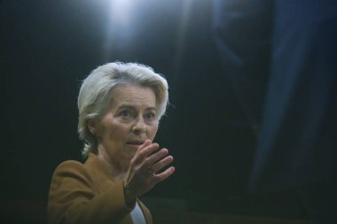 Avrupa Komisyonu Başkanı Ursula von der LEYEN 4 Eylül 2024 'te Belçika' nın Brüksel kentinde düzenlenen AB Tarım Geleceği Stratejik Diyaloğu konulu basın toplantısına katıldı..