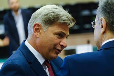 Nikolas FARANTOURIS ,MEP ateends in a Parliament's committees in European Parliament, Brussels, Belgium on September 4, 2024. clipart