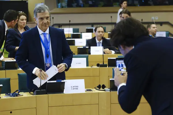 stock image Georgios AFTIAS ,MEP ateends in a Parliament's committees in European Parliament, Brussels, Belgium on September 4, 2024.