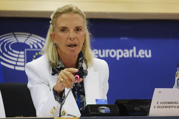 stock image Elissavet VOZEMBERG-VRIONIDI ,MEP ateends in a Parliament's committees in European Parliament, Brussels, Belgium on September 4, 2024.