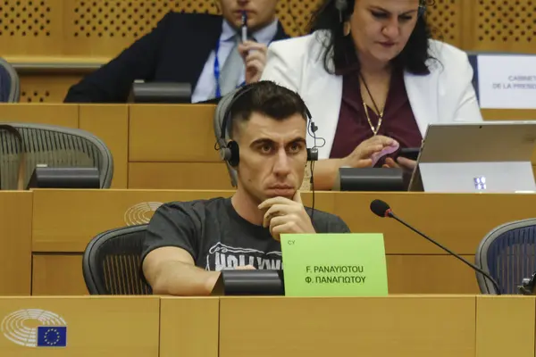 stock image Fidias PANAYIOTOU ,MEP ateends in a Parliament's committees in European Parliament, Brussels, Belgium on September 4, 2024.