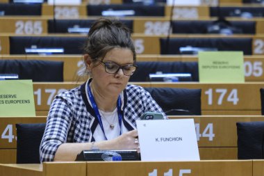 Kathleen FUNCHION, MEP attends in a Parliament's committees in European Parliament, Brussels, Belgium on September 9, 2024. clipart