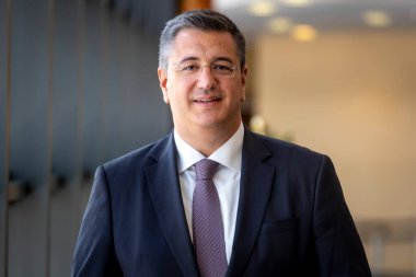Sürdürülebilir Ulaştırma ve Turizmden Sorumlu Komisyon Üyesi Apostolos Tzitzikostas, Belçika 'nın başkenti Brüksel' de 18 Eylül 2024 'te bir toplantı için geldi.. 
