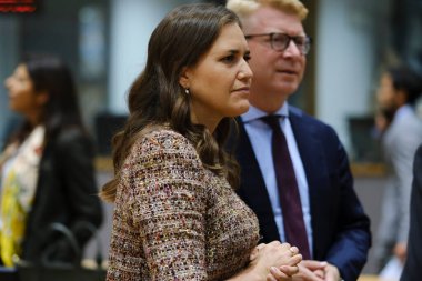 Marie BJERRE HOLST, Avrupa İşleri Bakanı 24 Eylül 2024 'te Brüksel, Belçika' daki AB Genel İşler Konseyi 'ne katılmak üzere geliyor.