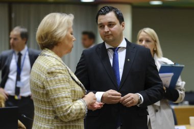  Joakim STRAND ,Minister for European affairs arrives to attend in EU General Affairs Council in Brussels, Belgium on September 24, 2024. clipart