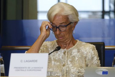 Avrupa Merkez Bankası (ECB) Başkanı Christine Lagarde, 30 Eylül 2024 'te Belçika' nın Brüksel kentindeki AB Parlamentosu 'nun Avrupa Parlamentosu Ekonomik İşler Komitesi' ne katıldı..