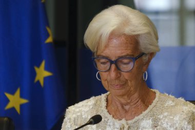 Avrupa Merkez Bankası (ECB) Başkanı Christine Lagarde, 30 Eylül 2024 'te Belçika' nın Brüksel kentindeki AB Parlamentosu 'nun Avrupa Parlamentosu Ekonomik İşler Komitesi' ne katıldı..