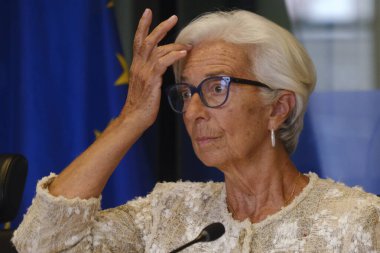 Avrupa Merkez Bankası (ECB) Başkanı Christine Lagarde, 30 Eylül 2024 'te Belçika' nın Brüksel kentindeki AB Parlamentosu 'nun Avrupa Parlamentosu Ekonomik İşler Komitesi' ne katıldı..